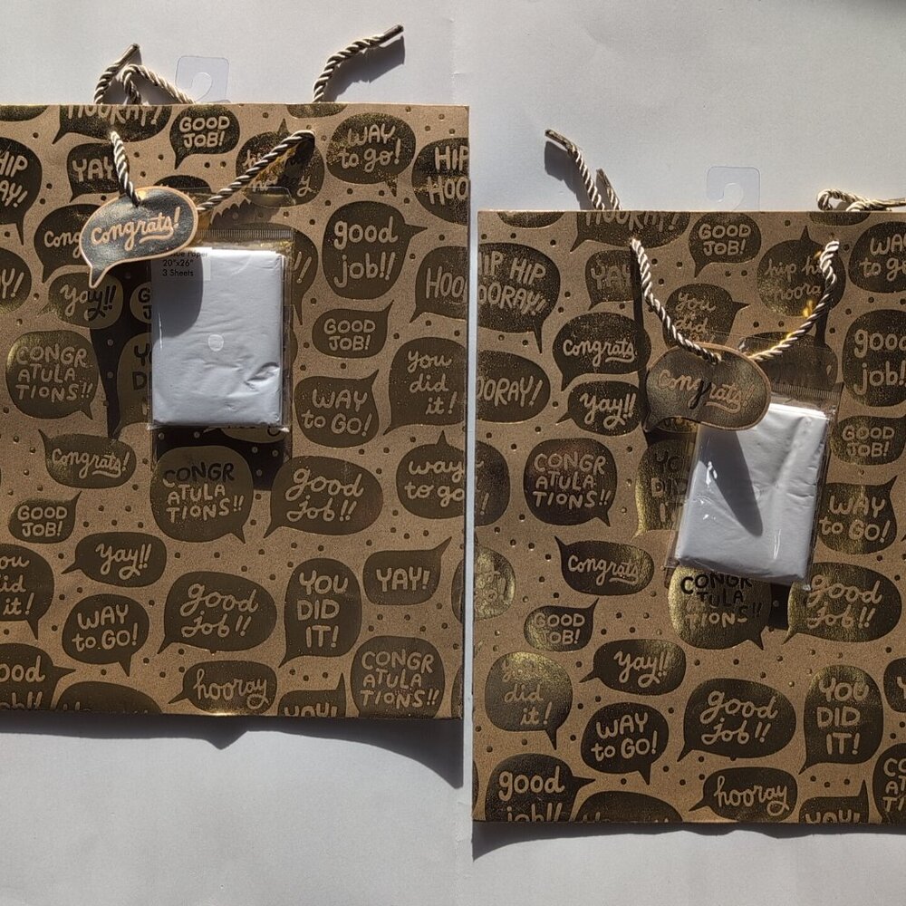 Congratulations Winner Celebration Gift Bags New With Tissue